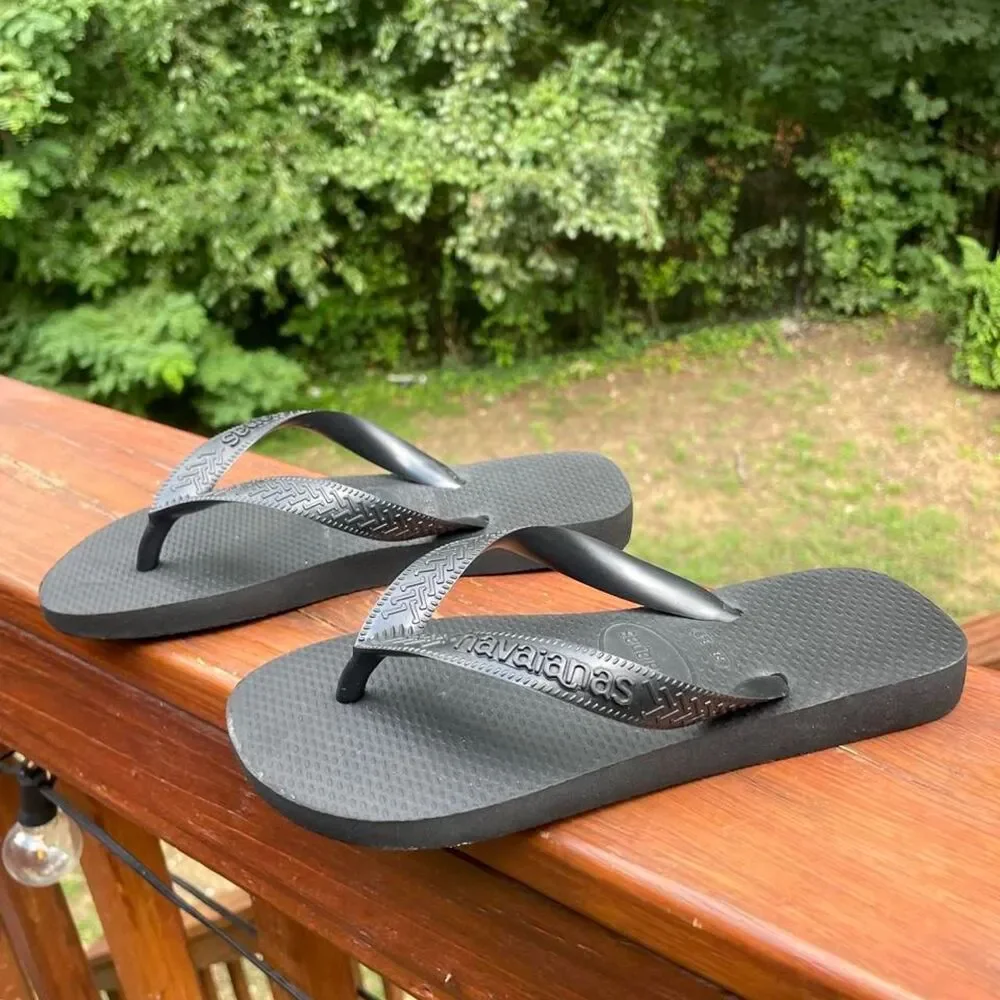 Havaianas Youth 3/4 Black Flip Flops Unisex Sandals